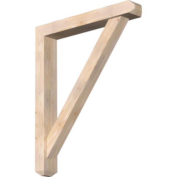 Ekena Millwork Traditional Craftsman Smooth Bracket w/ Offset Brace, Douglas Fir, 5 1/2"W x 36"D x 44"H BKT0604X36X44TRA04SDF - main